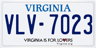 VA license plate VLV7023