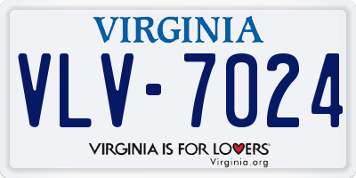 VA license plate VLV7024