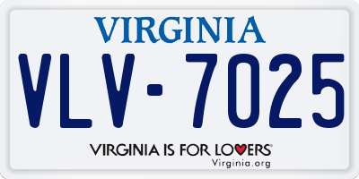 VA license plate VLV7025