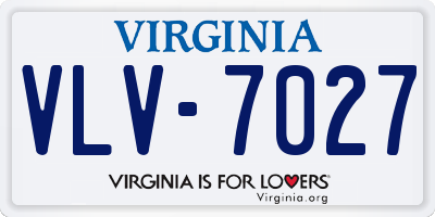 VA license plate VLV7027