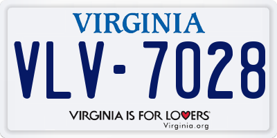 VA license plate VLV7028