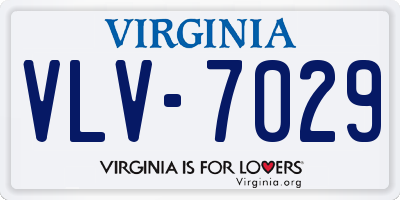 VA license plate VLV7029