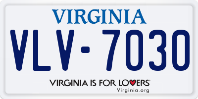 VA license plate VLV7030