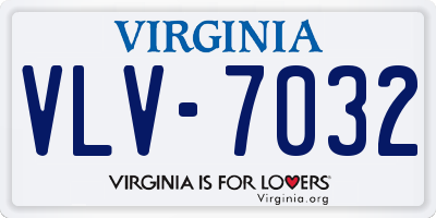 VA license plate VLV7032