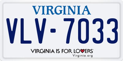 VA license plate VLV7033