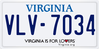 VA license plate VLV7034