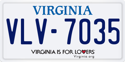 VA license plate VLV7035