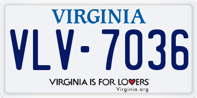 VA license plate VLV7036