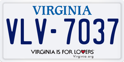 VA license plate VLV7037