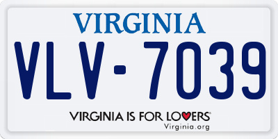 VA license plate VLV7039