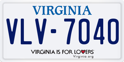 VA license plate VLV7040