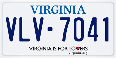 VA license plate VLV7041