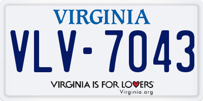 VA license plate VLV7043