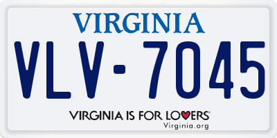 VA license plate VLV7045