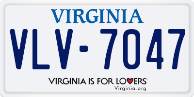 VA license plate VLV7047