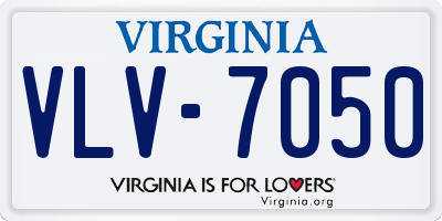 VA license plate VLV7050