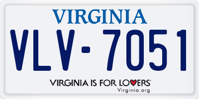 VA license plate VLV7051