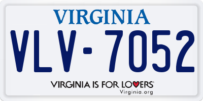 VA license plate VLV7052