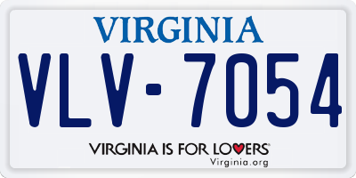 VA license plate VLV7054