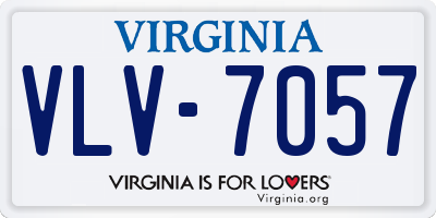 VA license plate VLV7057