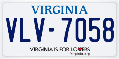 VA license plate VLV7058