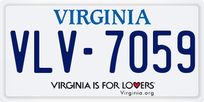 VA license plate VLV7059