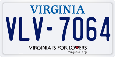 VA license plate VLV7064