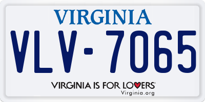 VA license plate VLV7065