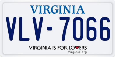 VA license plate VLV7066