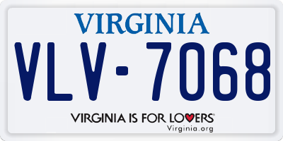 VA license plate VLV7068