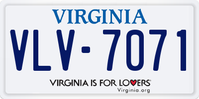 VA license plate VLV7071