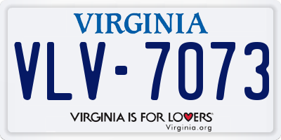 VA license plate VLV7073