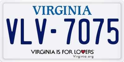 VA license plate VLV7075