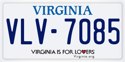 VA license plate VLV7085