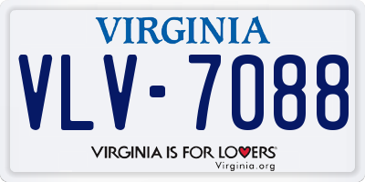 VA license plate VLV7088