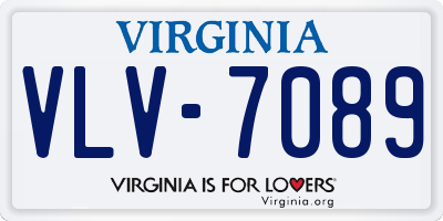 VA license plate VLV7089