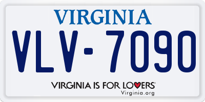 VA license plate VLV7090