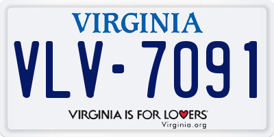 VA license plate VLV7091