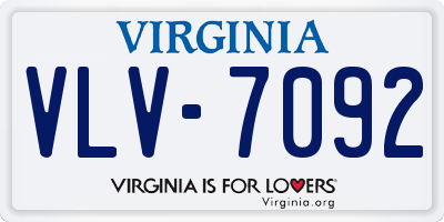 VA license plate VLV7092