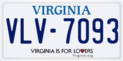 VA license plate VLV7093