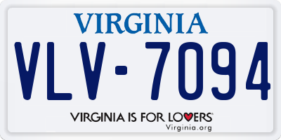 VA license plate VLV7094