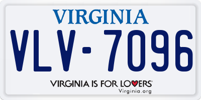 VA license plate VLV7096