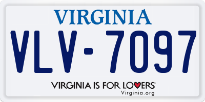 VA license plate VLV7097