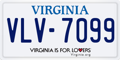 VA license plate VLV7099