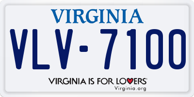 VA license plate VLV7100