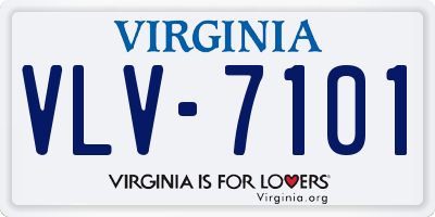 VA license plate VLV7101