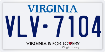 VA license plate VLV7104