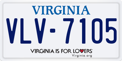 VA license plate VLV7105