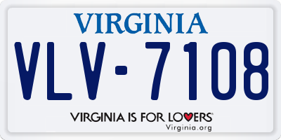 VA license plate VLV7108