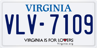 VA license plate VLV7109